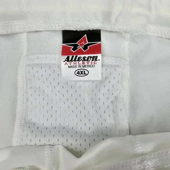 Alleson Adult 5 Pocket Football Girdle w/ Elastic Waistband White NIP #695l 4XL - Picture 6 of 9